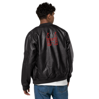 Royalty-Ayva Leather Bomber Jacket