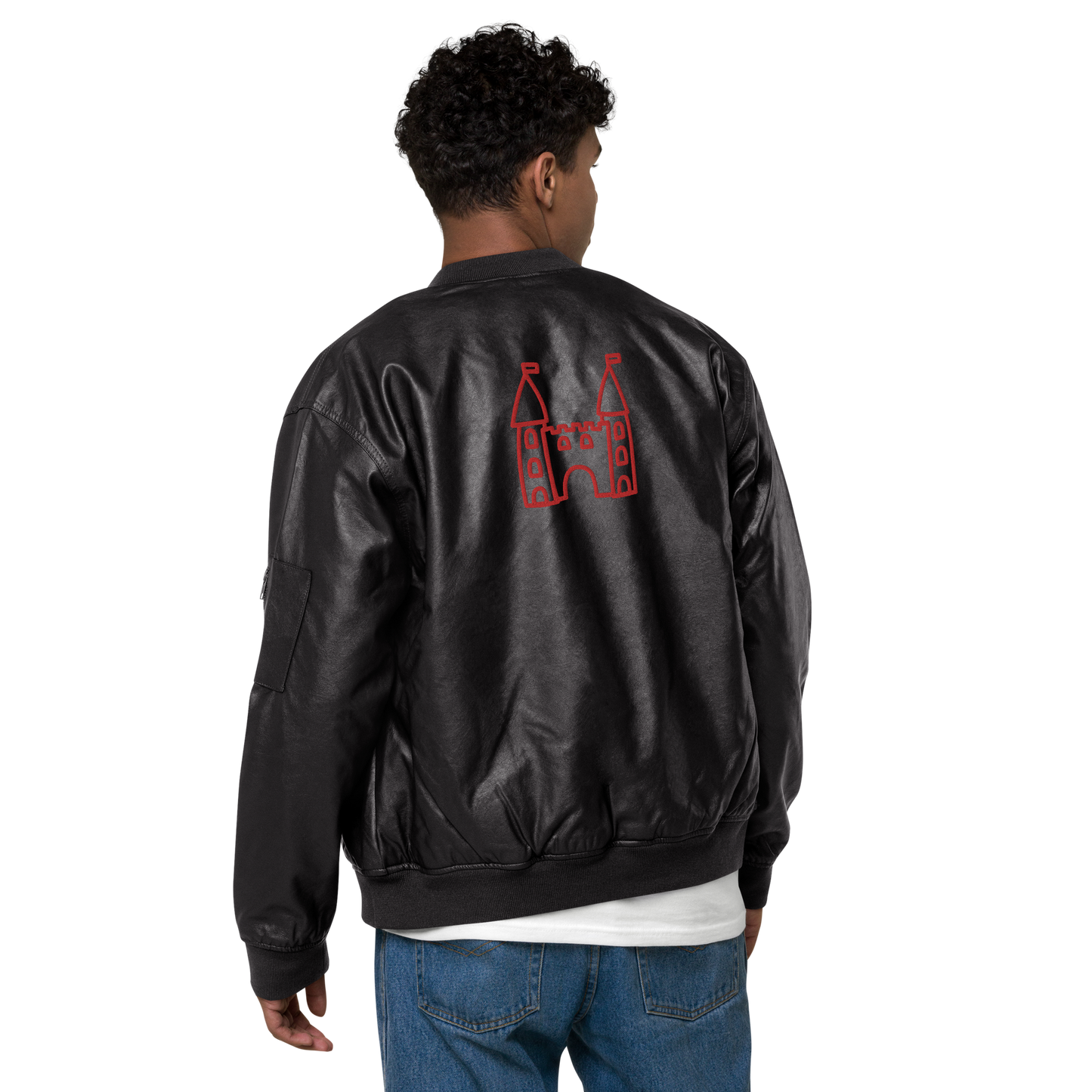 Royalty-Ayva Leather Bomber Jacket