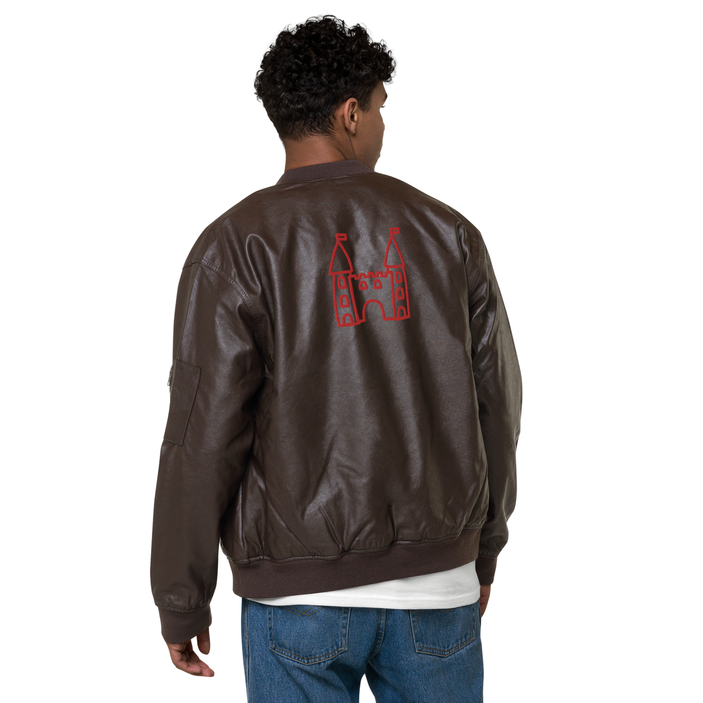 Royalty-Ayva Leather Bomber Jacket