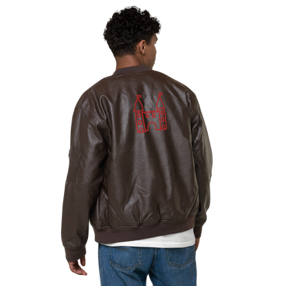 Royalty-Ayva Leather Bomber Jacket