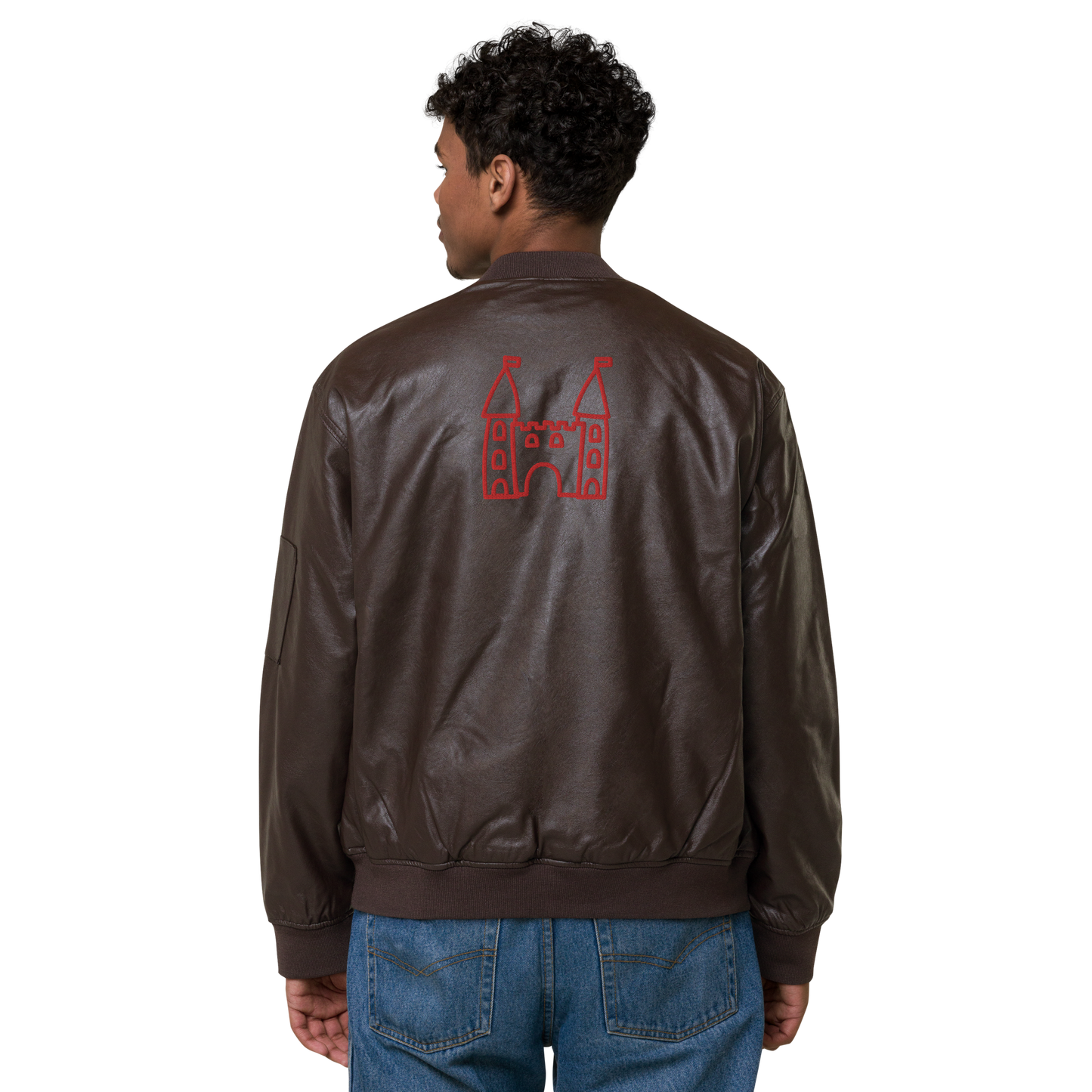 Royalty-Ayva Leather Bomber Jacket