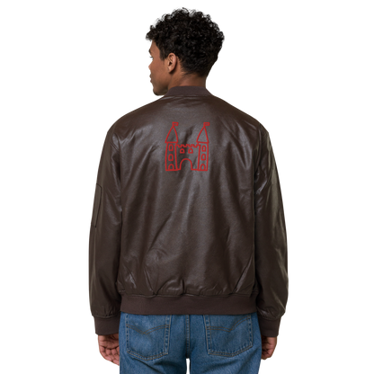 Royalty-Ayva Leather Bomber Jacket