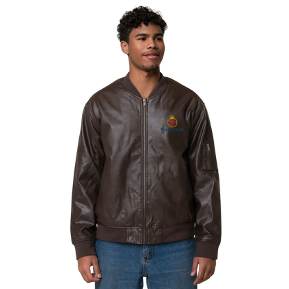 Royalty-Ayva Leather Bomber Jacket