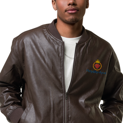 Royalty-Ayva Leather Bomber Jacket